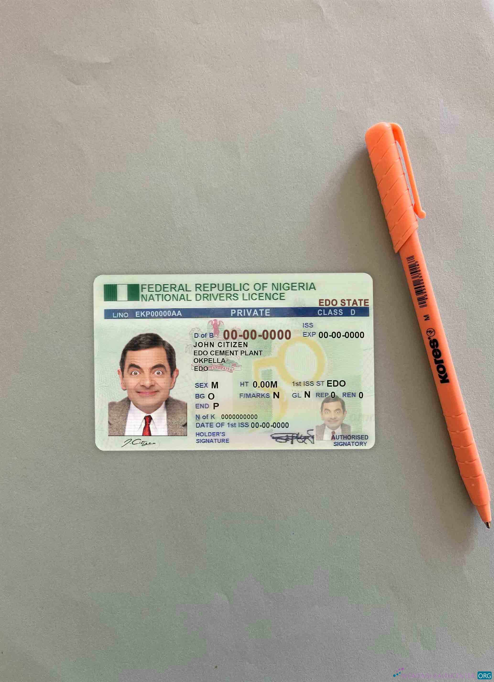 Download Nigeria DL photolook FRONT Photoshop template